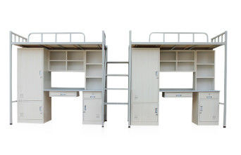 Metalletagenbett mit Schreibtisch-Studien-Tabellen-Schlafsaal-Etagenbett-Ausgangsmöbeln