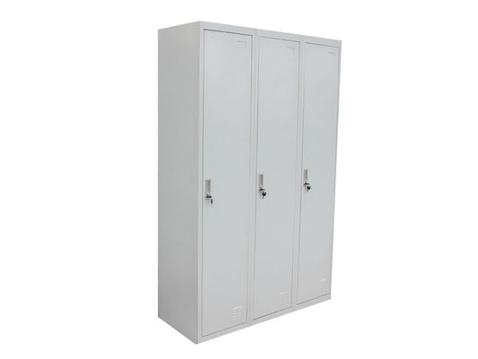 Drei Tür-Metallbüro-Schließfach-Stoff-Kabinett-Schulgebrauchs-Pulver-Beschichtungs-Oberfläche