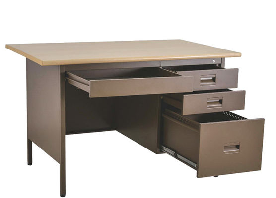 4 Fach-niedriger Edelstahl-Computertisch, hölzerne Tischplattenbüro-Computertische