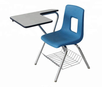 Marine-Blau-hoher Schulbank-Stuhl kombiniert, Antikorrosions-Studenten-Tabellen-Stuhl