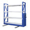 Kundengebundenes blaues Stahlfach Shelfing beansprucht mit Rad-Lager-Gebrauchs-Stall stark