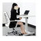 Schwarzer überzogener mobiler Arbeits-Schreibtisch, modernes Büro-vertikaler StahlComputertisch