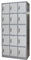 Fünfzehn Tür-Metallbüro-Schließfach-Metallfuß H1850- X W900- x D420-Millimeter Größe