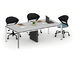 Dauerhafte moderne Stahlkonferenzsaal-Schreibtische des büro-Möbel-übersichtlichen Designs