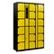 Selbst verschlüsseltes elektronische sichere gelbes schwarzes dauerhaftes Speicher-Kabinett des Schließfach-18
