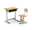 Stahlstudien-Tabelle und Stuhl für Studenten-Klassenzimmer-Metallstuhl mit Schreibtisch-Schulmöbeln