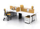 Personen-Arbeitsplatz-Schreibtisch der Werbungs-4, feuerfeste Stahl-Office Depot-Schreibtische
