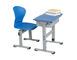 Blauer einzelner Studenten-Schreibtisch und Stuhl-Satz, Klassenzimmer-Kinderschreibtisch-Schulmöbel