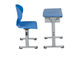 Blauer einzelner Studenten-Schreibtisch und Stuhl-Satz, Klassenzimmer-Kinderschreibtisch-Schulmöbel