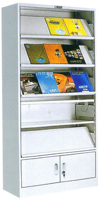 Büro-Bücherschrank des Metall5-pull-out-board mit PVC vertiefte Griff